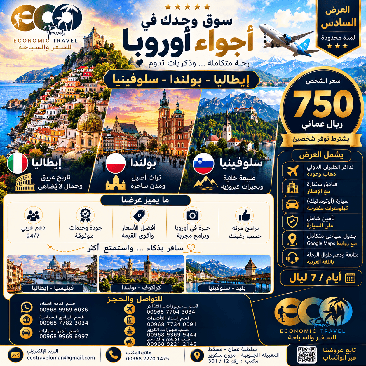 أجواء أوروبا – إيطاليا، بولندا، سلوفينيا